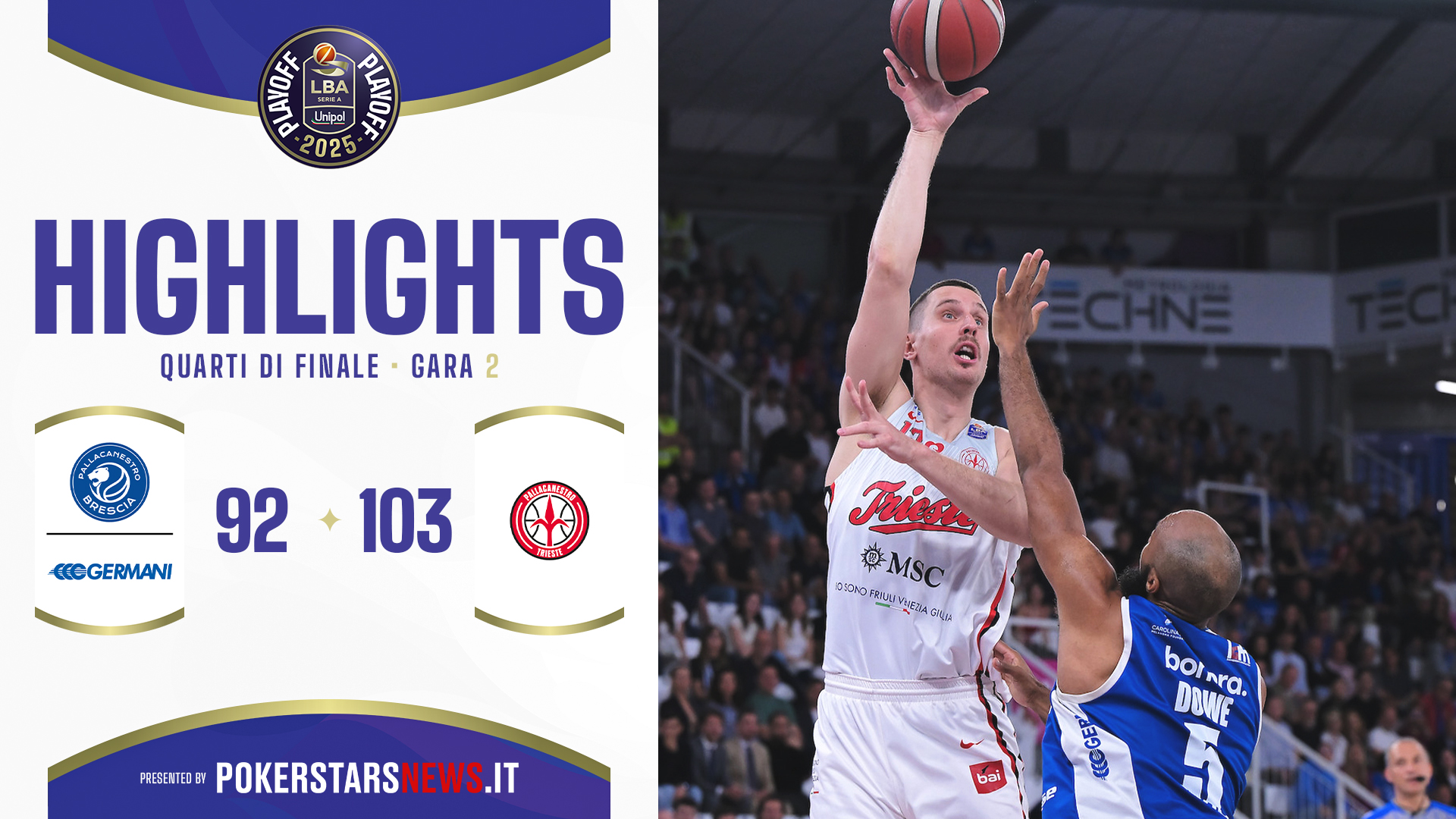 immagine - Germani Brescia - Pallacanestro Trieste | Quarti di Finale | Gara-2