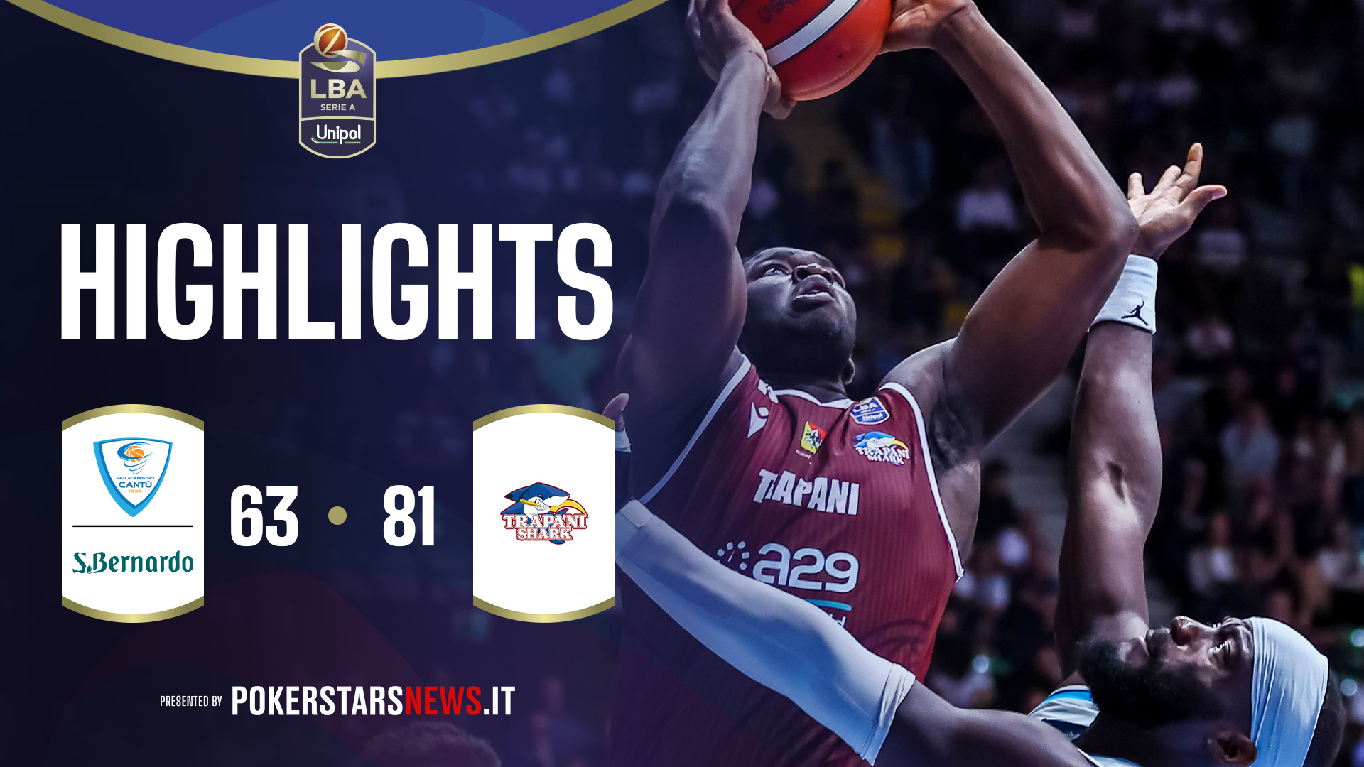 Acqua S.Bernardo Cantù - Trapani Shark | PokerstarsNews Highlights Serie A Unipol 2025/2026
