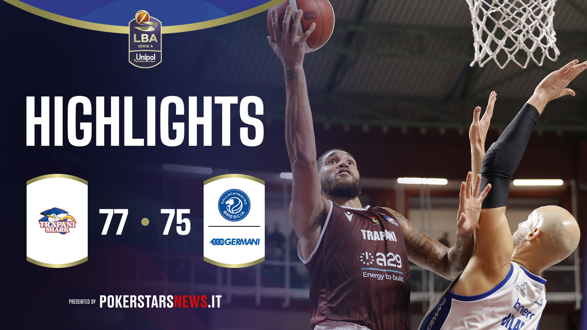 Trapani Shark - Germani Brescia | PokerstarsNews Highlights Serie A Unipol 2025/2026