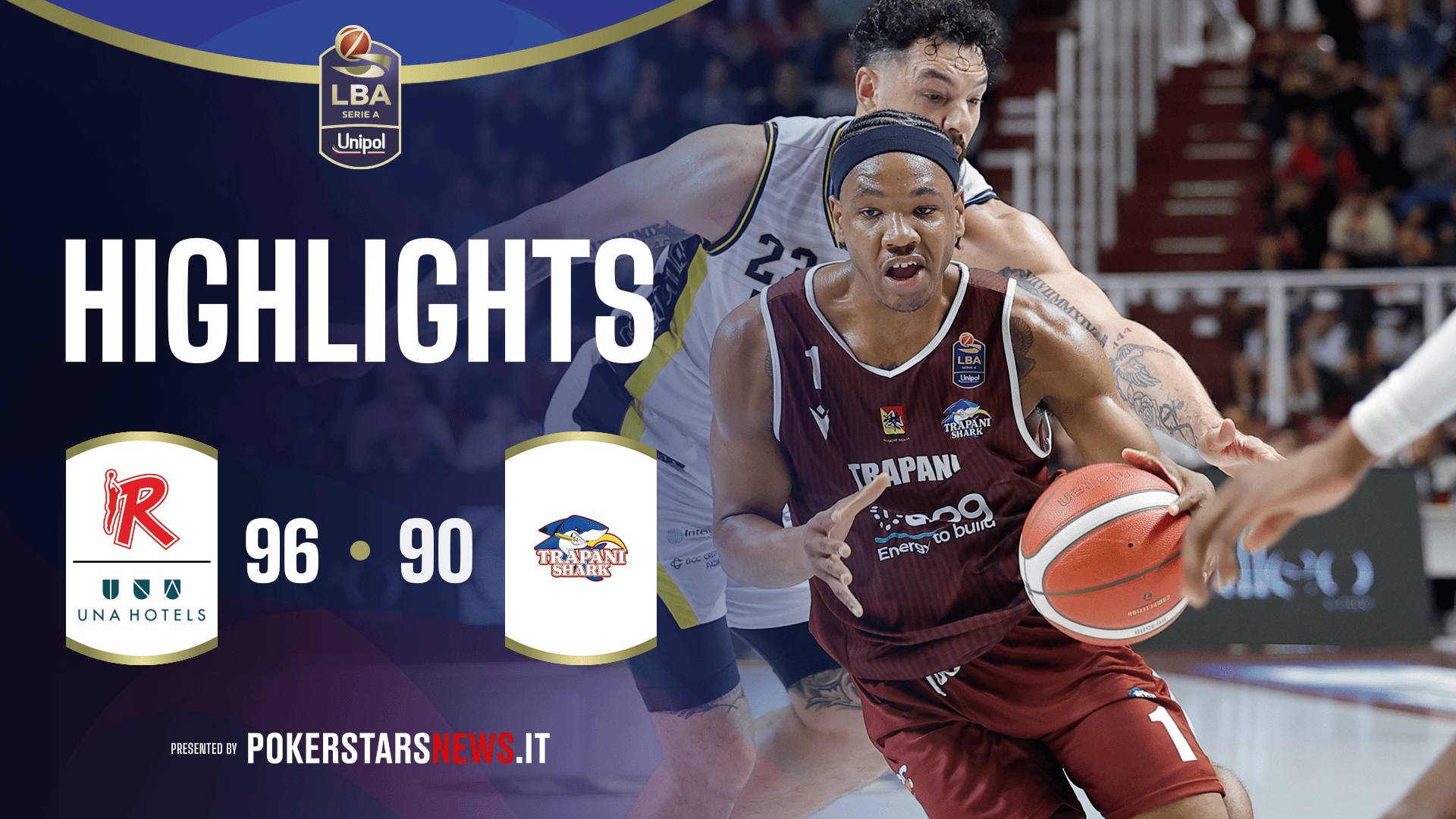 immagine - Trapani Shark - Vanoli Basket Cremona | PokerstarsNews Highlights Serie A Unipol 2025/2026